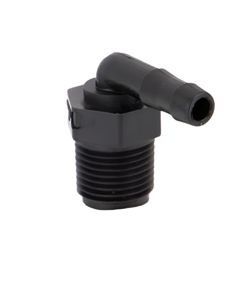 1/2" Male Thread x 3/8" Hose Barb Elbow