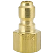 1/4" FPT Brass Plug - Male Quick Connect/Female Thread