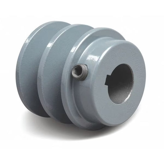 5/8" Fixed Bore 2 Groove Standard V-Belt Pulley 3.45 in OD