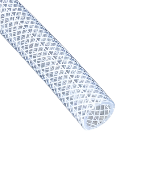 1/4” Clear Braided Hose - By Foot