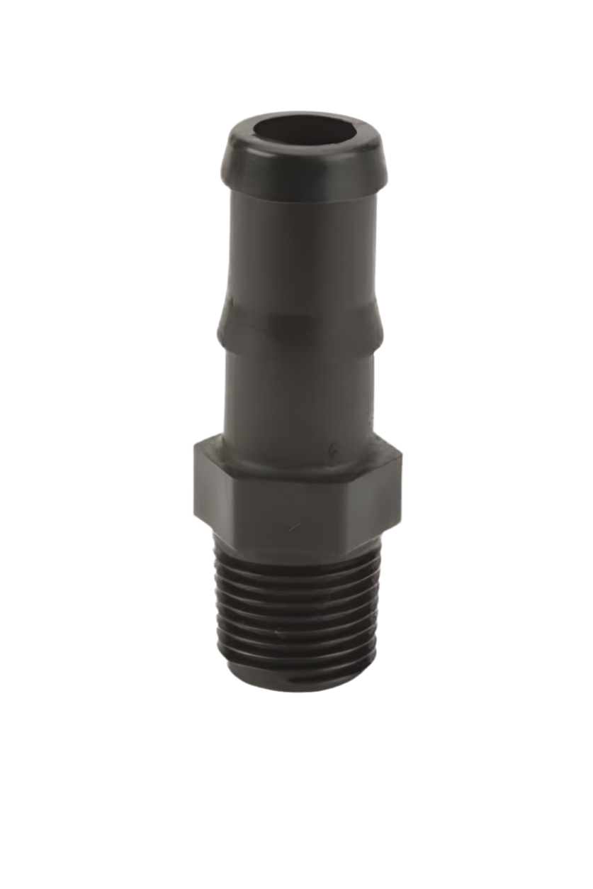 1/2" Male Thread x 3/4" Hose Barb Straight