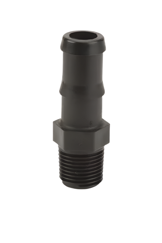 1/2" Male Thread x 3/4" Hose Barb Straight