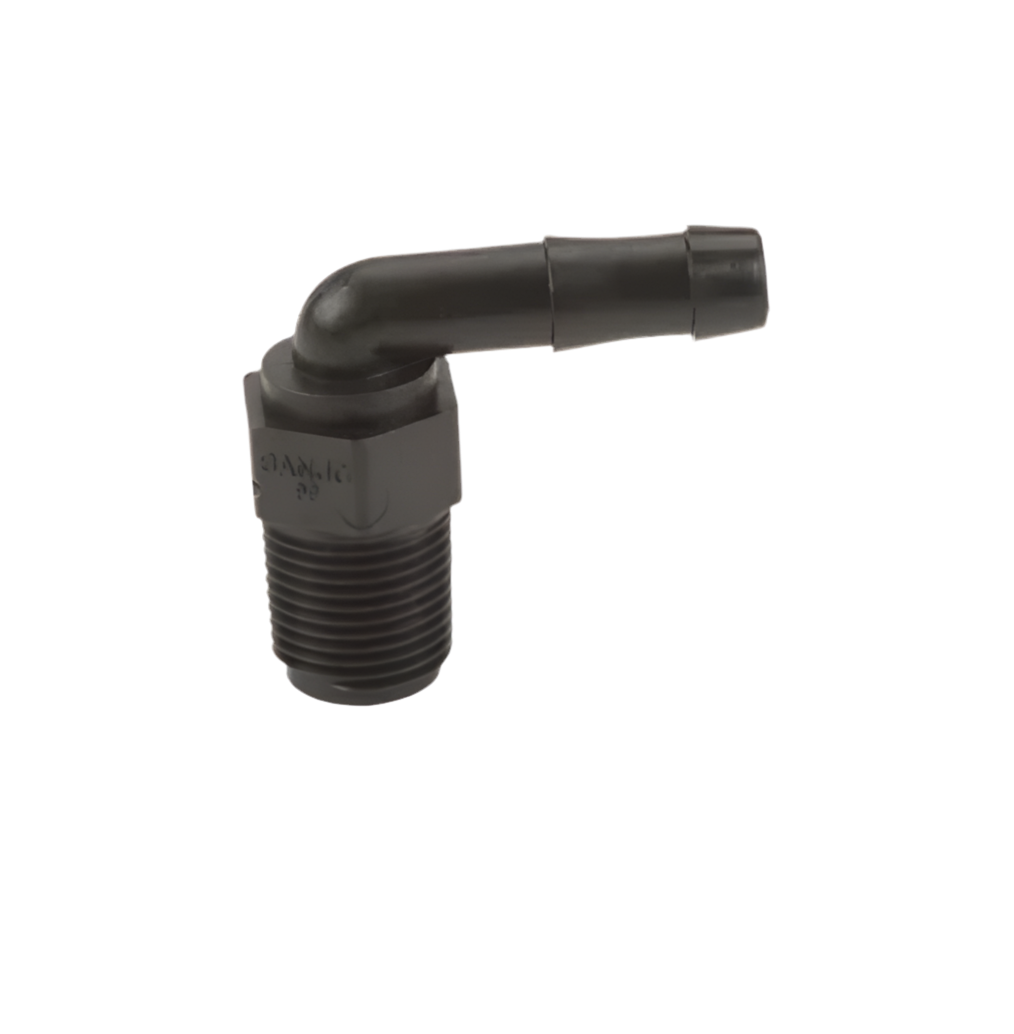 1/4" Male Thread x 1/4" Hose Barb Elbow