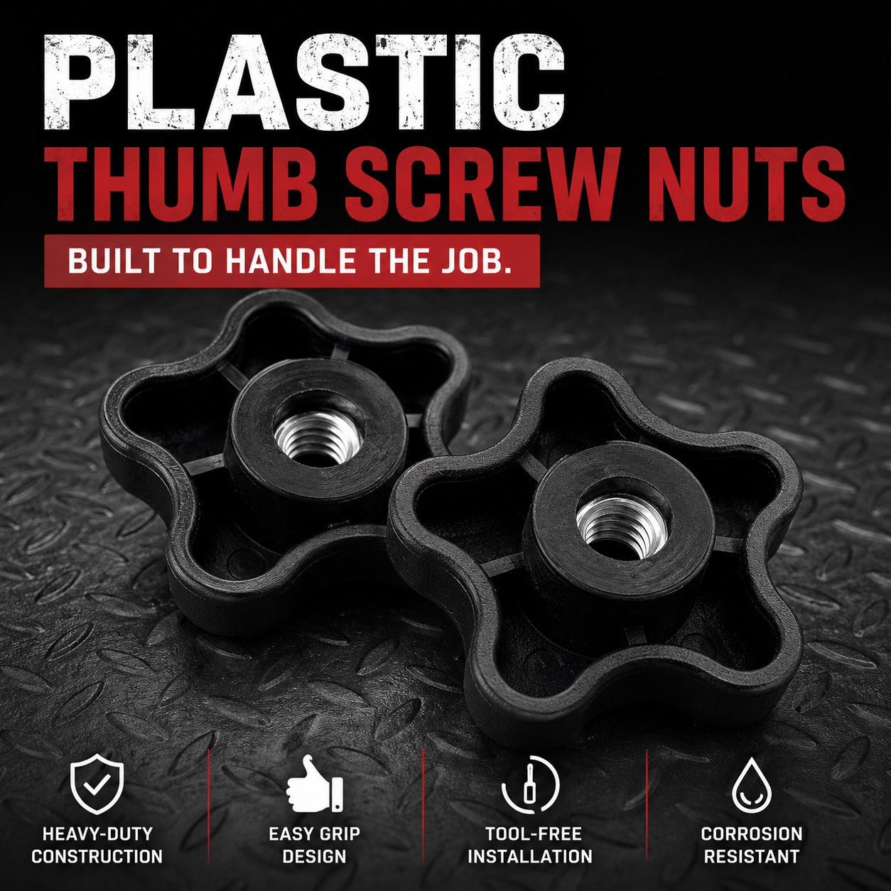 Plastic Thumb Screw Nuts (Pair)