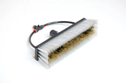 Tucker Window Cleaning Water Fed Brush │ Dual Trim - Boar & Nylon Bristle Hybrid - 2 Pencil Jets