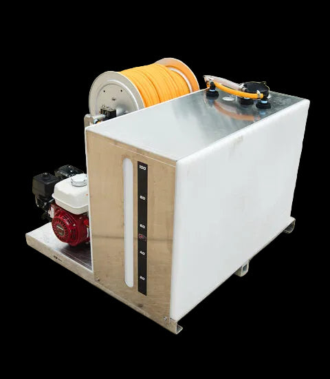 100 Gallon Pest Control Sprayer 10GPM Poly Diaphragm Pump & Manual Reel
