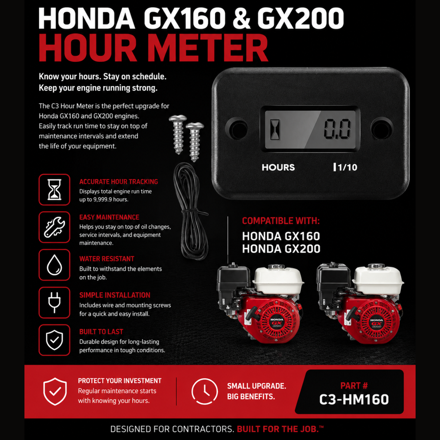 Honda GX160/200 Hour Meter
