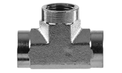Female Pipe Tee, 3/8" NPTF x 3/8" NPTF x 3/8" NPTF